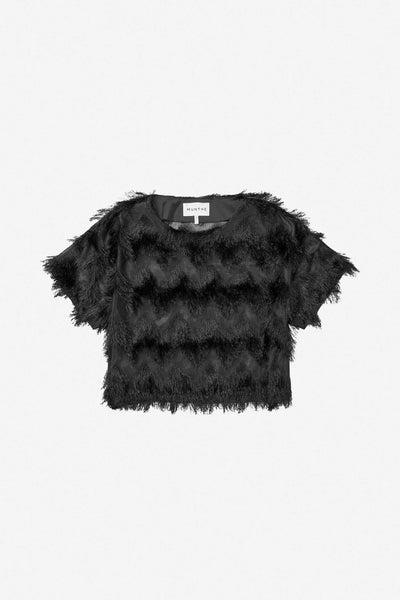 Munthe Rossi Fringed Blouse - Black