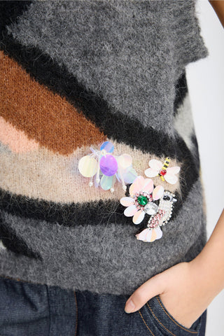 Munthe Rubble Knitted Vest - Grey