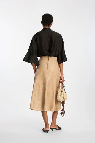 Munthe Birkson Silk Tie Blouse - Black