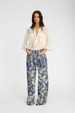 Munthe Birkson Silk Tie Blouse - Ivory