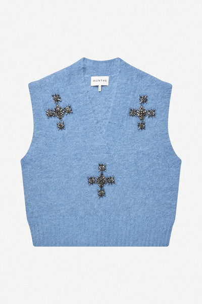 Munthe Vurulia Sleeveless Knit - Blue