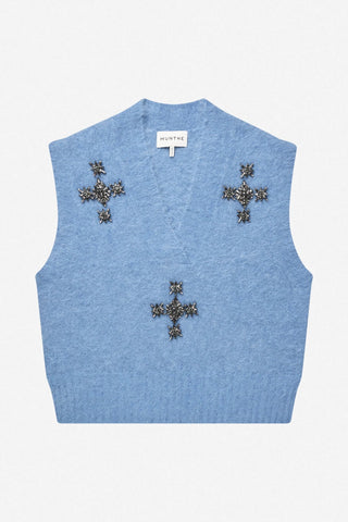 Munthe Vurulia Sleeveless Knit - Blue