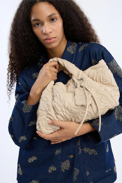 Munthe Lix Quilt Bag - Beige Lambs Leather