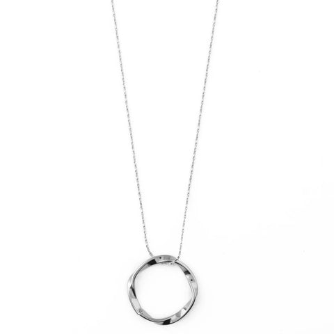 Orelia Jewellery Open Circle Mid Length Necklace - Silver