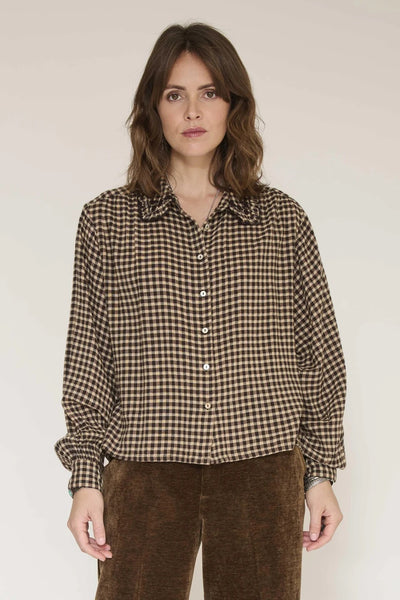 MKT Studio CAfie Checked Blouse - Check