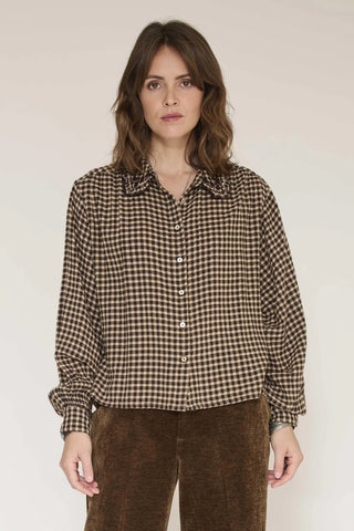 MKT Studio CAfie Checked Blouse - Check