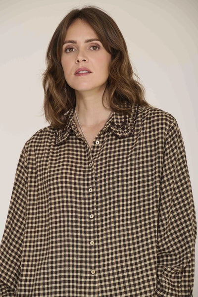 MKT Studio CAfie Checked Blouse - Check