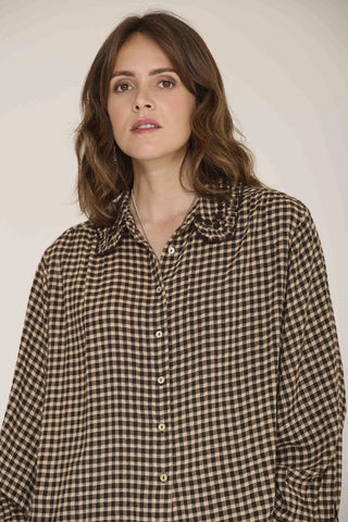 MKT Studio CAfie Checked Blouse - Check