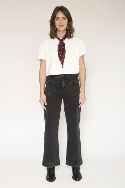 VI.VE.RE Naya Barrel Leg Jeans - Black