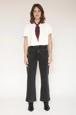 VI.VE.RE Naya Barrel Leg Jeans - Black