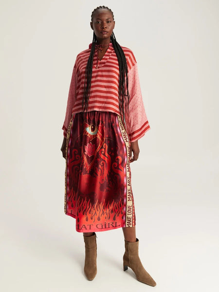 Me369 Vanessa Red Aura Skirt - Red Aura