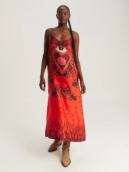 Me369 Olivia Red Aura Camisole Dress - Red Aura