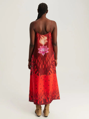 Me369 Olivia Red Aura Camisole Dress - Red Aura
