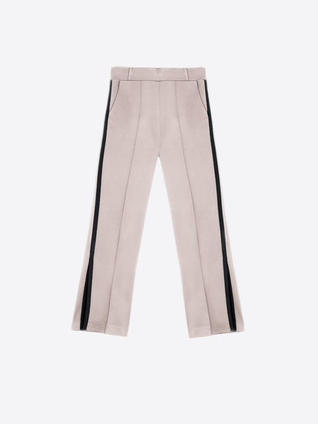 VILAGALLO Side Stripe Stretch Trouser - Creme