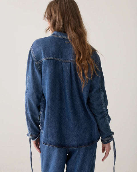 Summum Woman Denim Blouse Tencel Twill - Denim