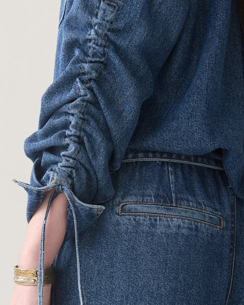 Summum Woman Denim Blouse Tencel Twill - Denim