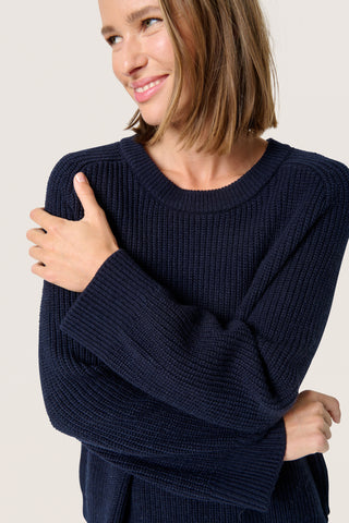 Soaked In Luxury SLEliette Jumper - Navy