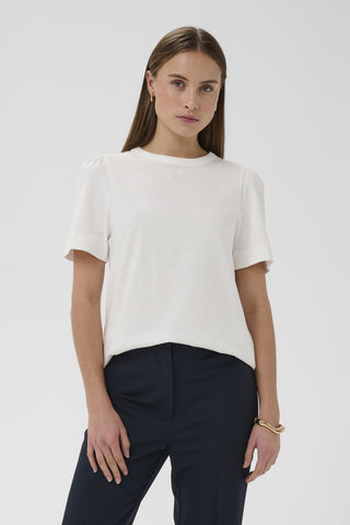 Soaked In Luxury  SLJina Puff T-Shirt - White