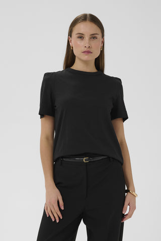 Soaked In Luxury  SLJina Puff T-Shirt - Black