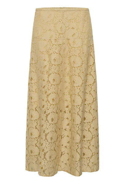 Soaked In Luxury SLTaya Lace Skirt - Reed Yellow