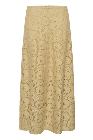 Soaked In Luxury SLTaya Lace Skirt - Reed Yellow