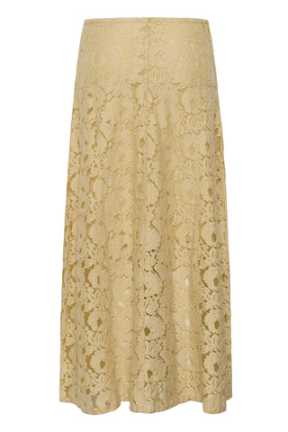 Soaked In Luxury SLTaya Lace Skirt - Reed Yellow