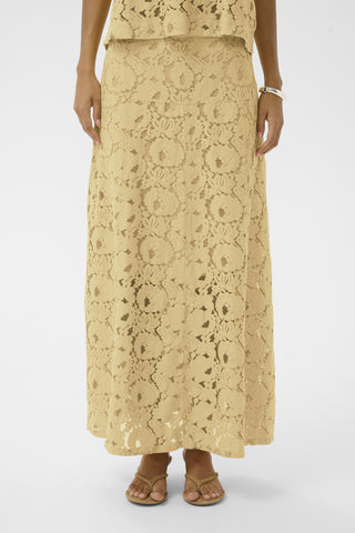Soaked In Luxury SLTaya Lace Skirt - Reed Yellow