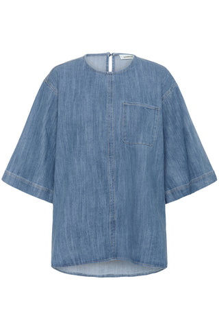 Soaked In Luxury SLNinnie Amelia Blouse - Medium Denim Blue