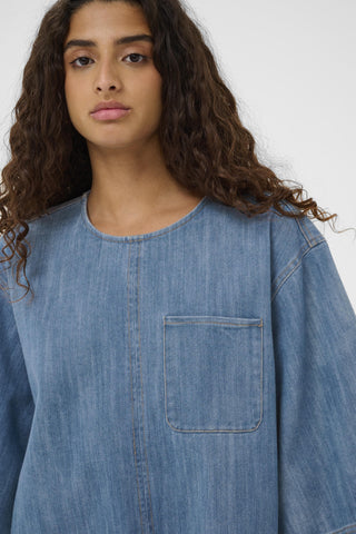 Soaked In Luxury SLNinnie Amelia Blouse - Medium Denim Blue