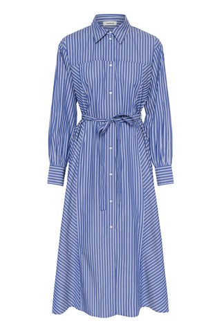 Soaked In Luxury SLcalken Stripe Shirt Dress - Nouvean Navy Stripe