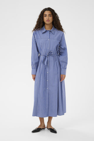 Soaked In Luxury SLcalken Stripe Shirt Dress - Nouvean Navy Stripe