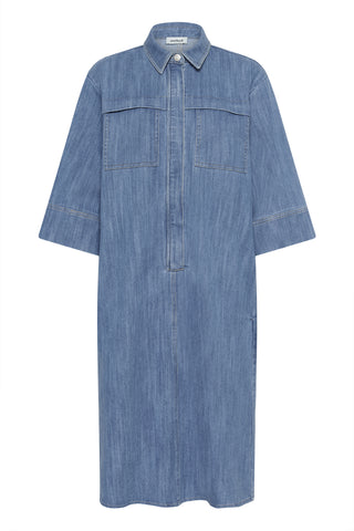 Soaked In Luxury SLNinnie Denim Dress - Medium Denim blue