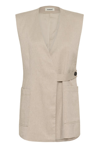 Soaked In Luxury SLSofia Waistcoat -  White Pepper / Nature