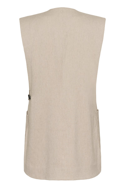 Soaked In Luxury SLSofia Waistcoat -  White Pepper / Nature