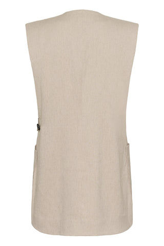 Soaked In Luxury SLSofia Waistcoat -  White Pepper / Nature