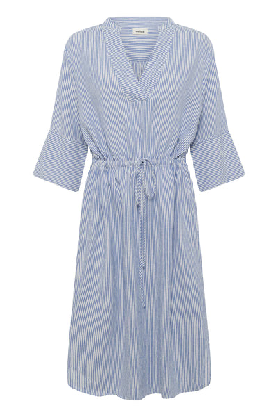 Soaked In Luxury SLAria Dress -  Regatta And White Stripe / Blue