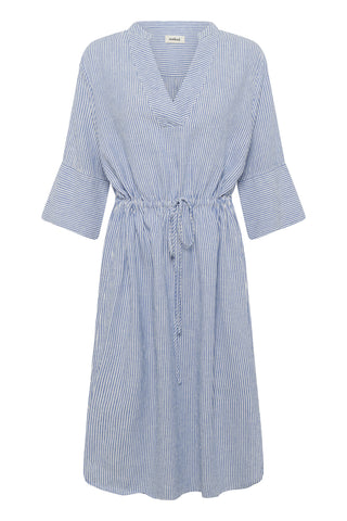 Soaked In Luxury SLAria Dress -  Regatta And White Stripe / Blue