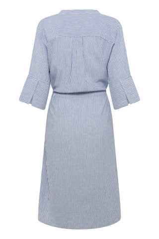 Soaked In Luxury SLAria Dress -  Regatta And White Stripe / Blue