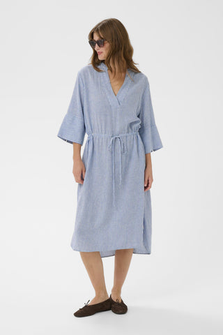 Soaked In Luxury SLAria Dress -  Regatta And White Stripe / Blue