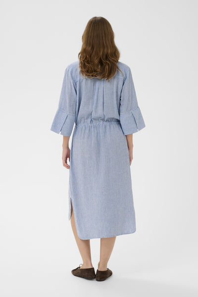 Soaked In Luxury SLAria Dress -  Regatta And White Stripe / Blue