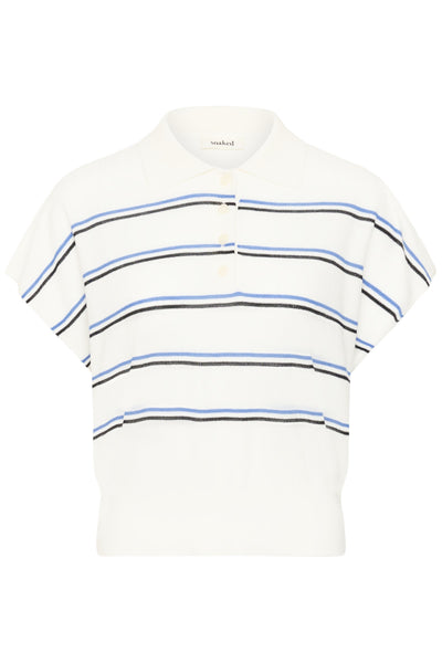 Soaked In Luxury SLElana Striped Polo - Stripe
