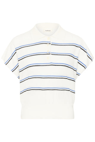Soaked In Luxury SLElana Striped Polo - Stripe