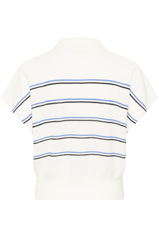 Soaked In Luxury SLElana Striped Polo - Stripe