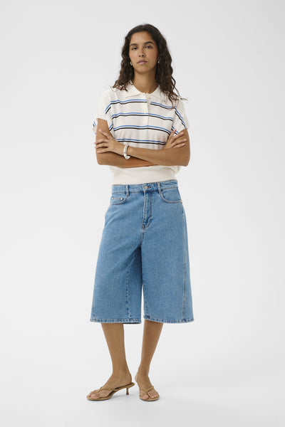Soaked In Luxury SLElana Striped Polo - Stripe