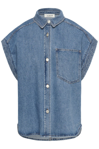 Soaked In Luxury SLAdabella Denim Shirt - Light Blue Denim