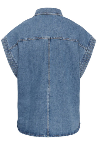 Soaked In Luxury SLAdabella Denim Shirt - Light Blue Denim