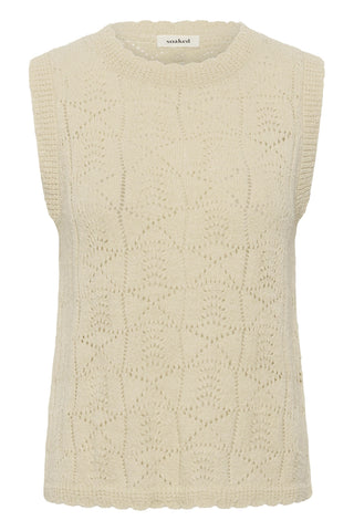 Soaked In Luxury SLFlores Top -  Turtledove / White