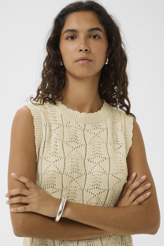 Soaked In Luxury SLFlores Top -  Turtledove / White
