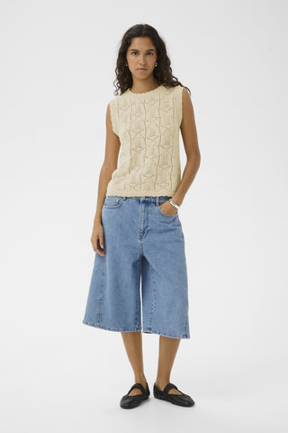 Soaked In Luxury SLFlores Top -  Turtledove / White