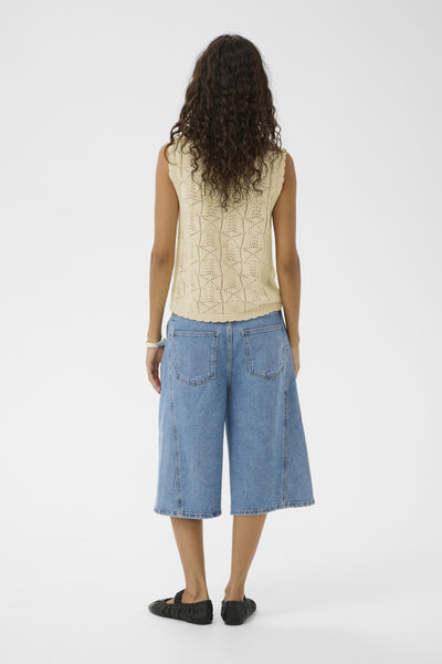 Soaked In Luxury SLFlores Top -  Turtledove / White
